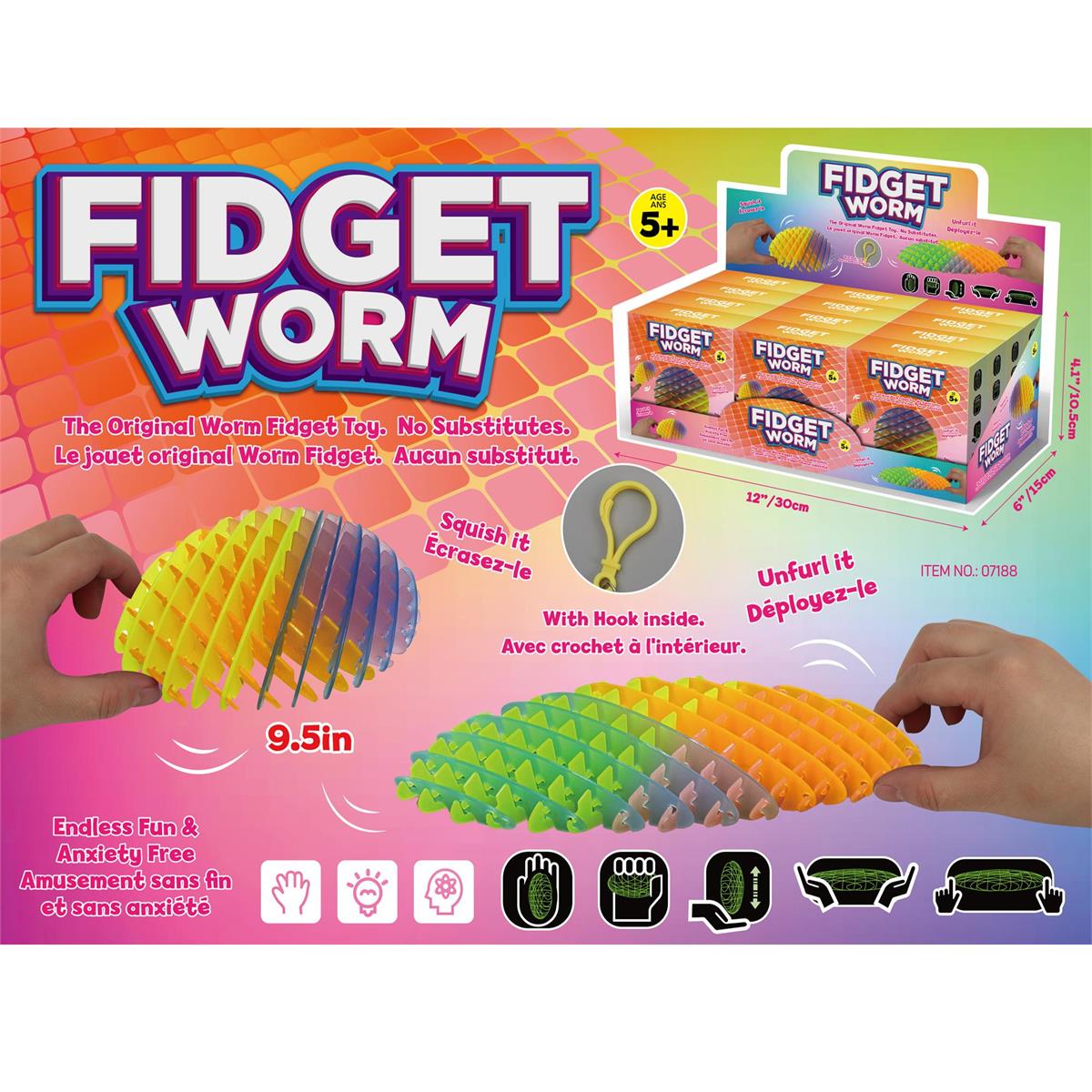 FIDGET WORM RAINBOW