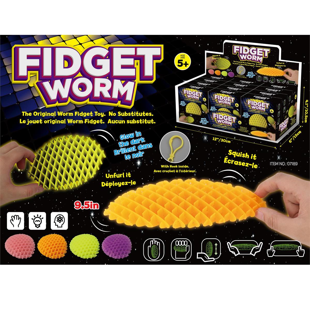 GLOW FIDGET WORM