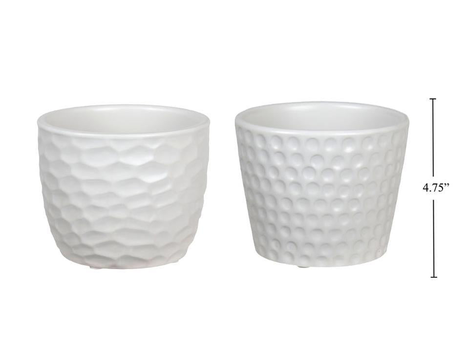 FLOWER POT TEXTURED CERAMIC