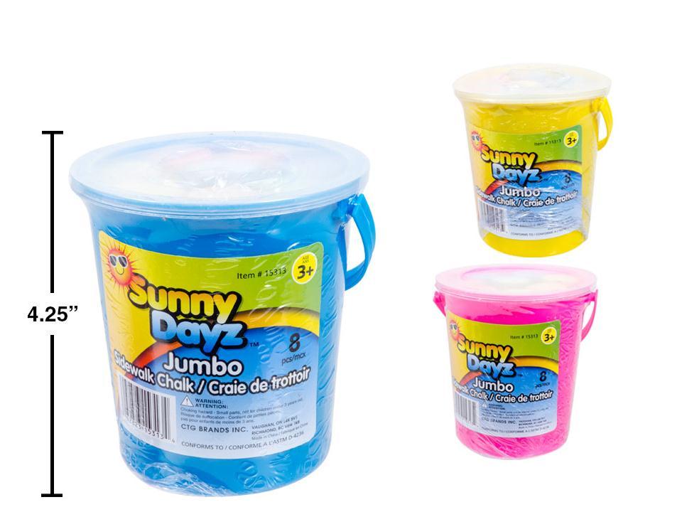 SIDEWALK CHALK IN BUCKET 8pk