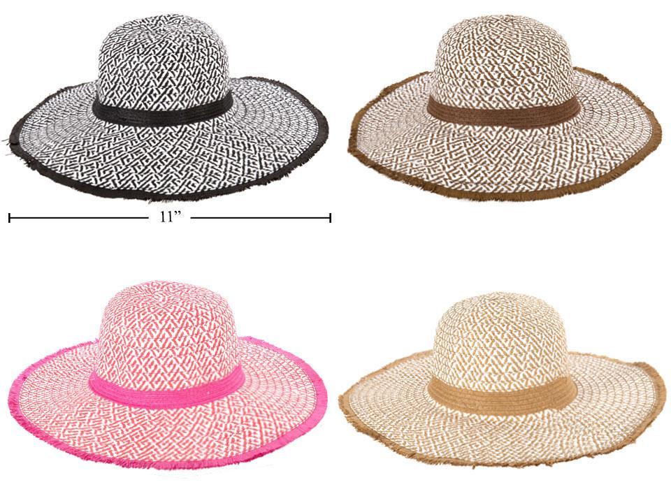STRAW BUCKET HAT LADIES