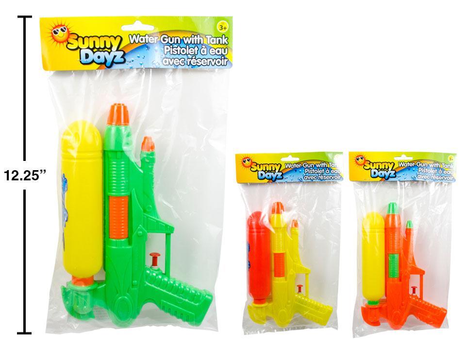 WATER BLASTER GUN wTANK 9in