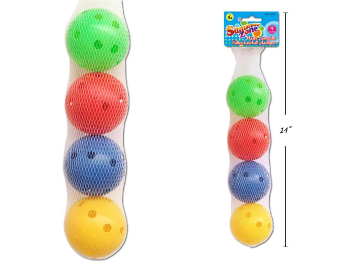 BASEBALL PLASTIC 4PK