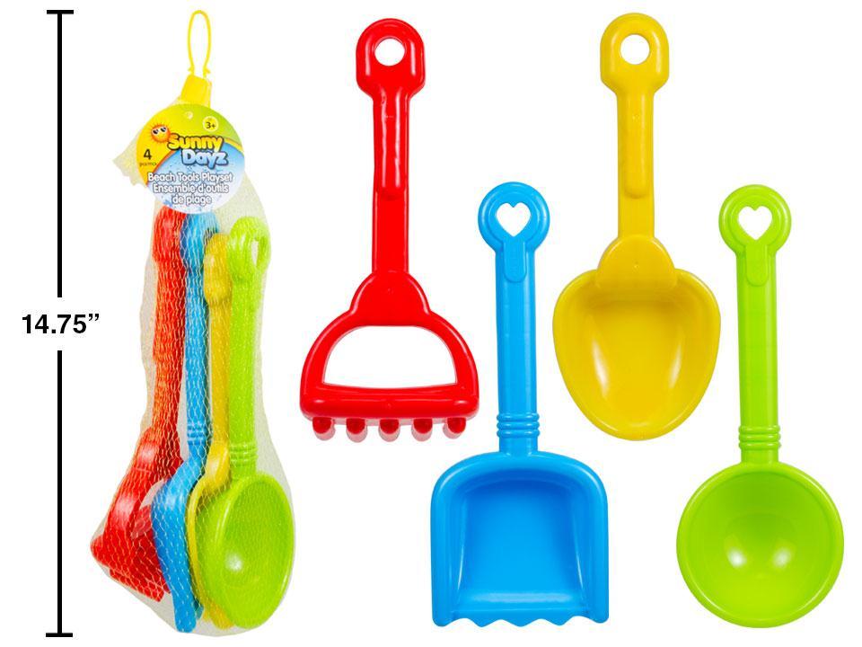 BEACH TOOLS PLAYSET 4PC