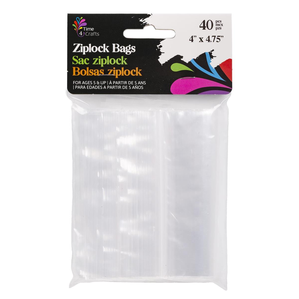 CRAFT ZIPLOCK BAGS 4X4.75IN