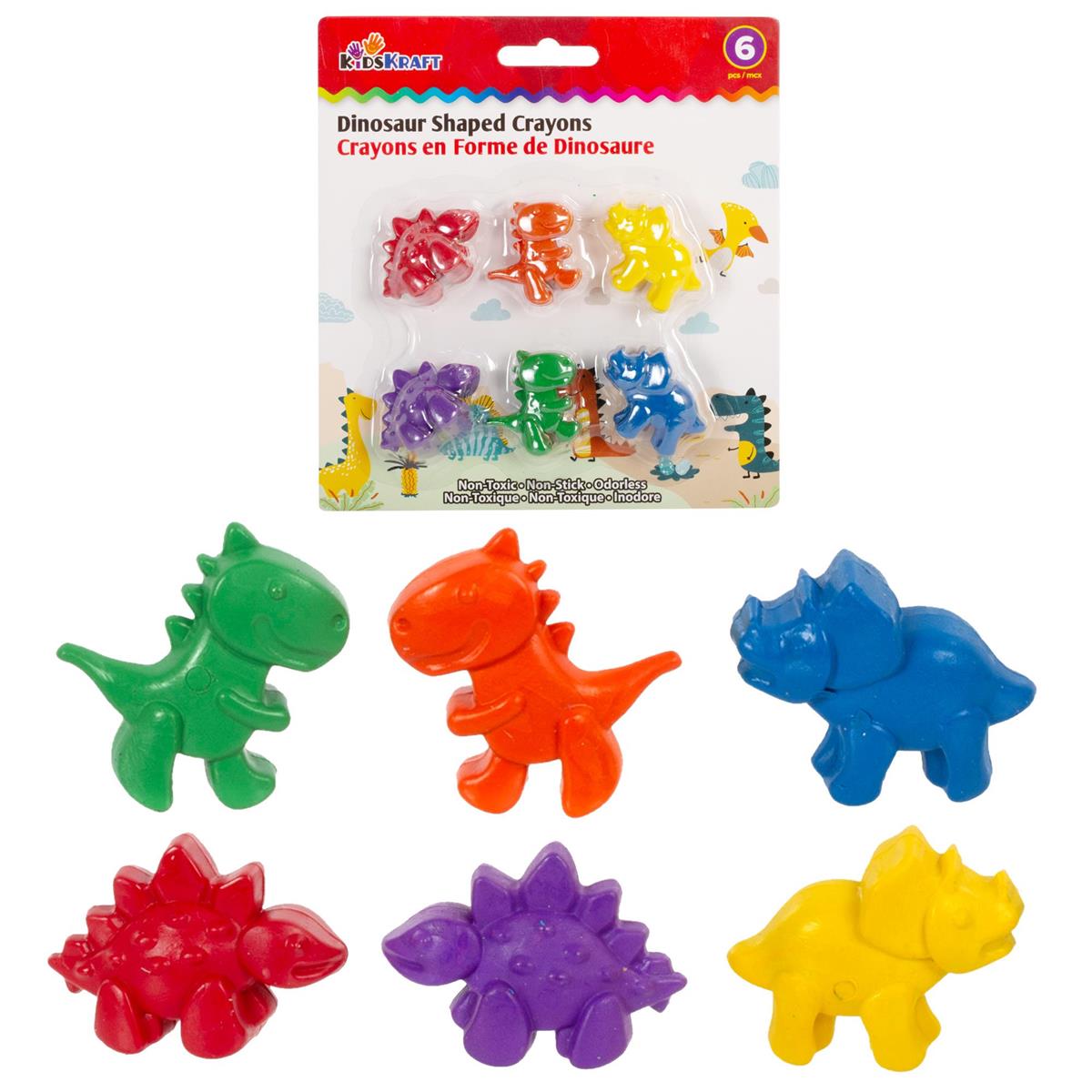 DINO SHAPED CRAYONS
