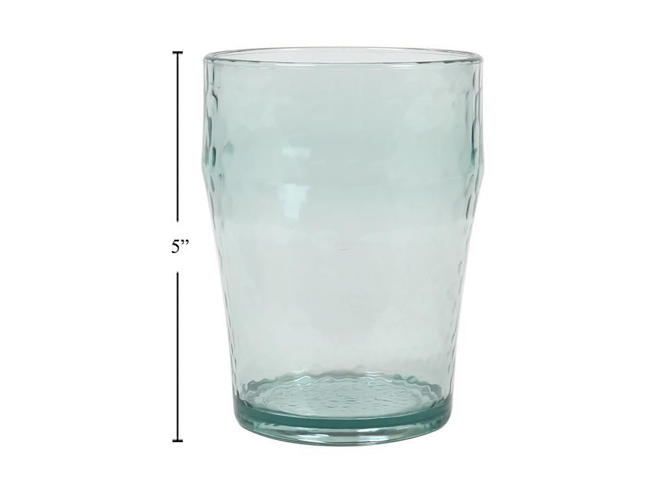 TUMBLER HAMMERED GLASS LOOK