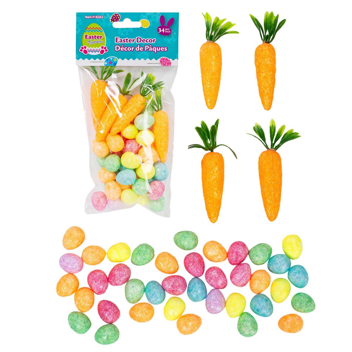 EASTER GLITTER EGGS OR CARROTS