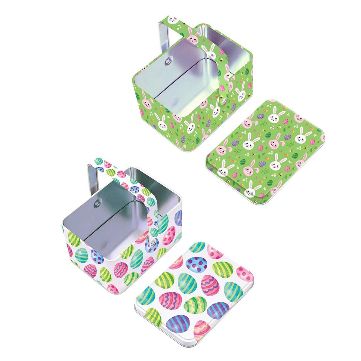 EASTER TIN wLID and HANDLE