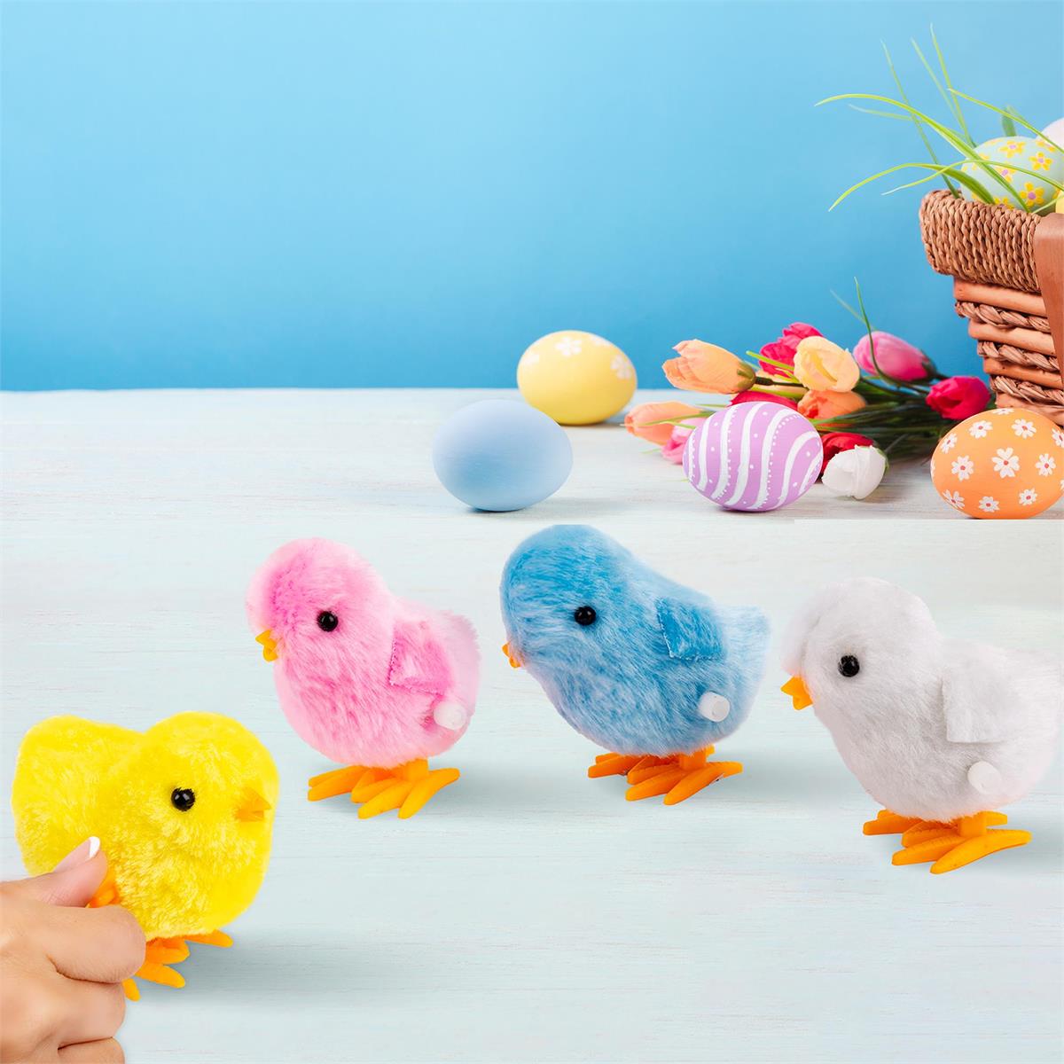 EASTER WIND UP COLOURFUL CHICK
