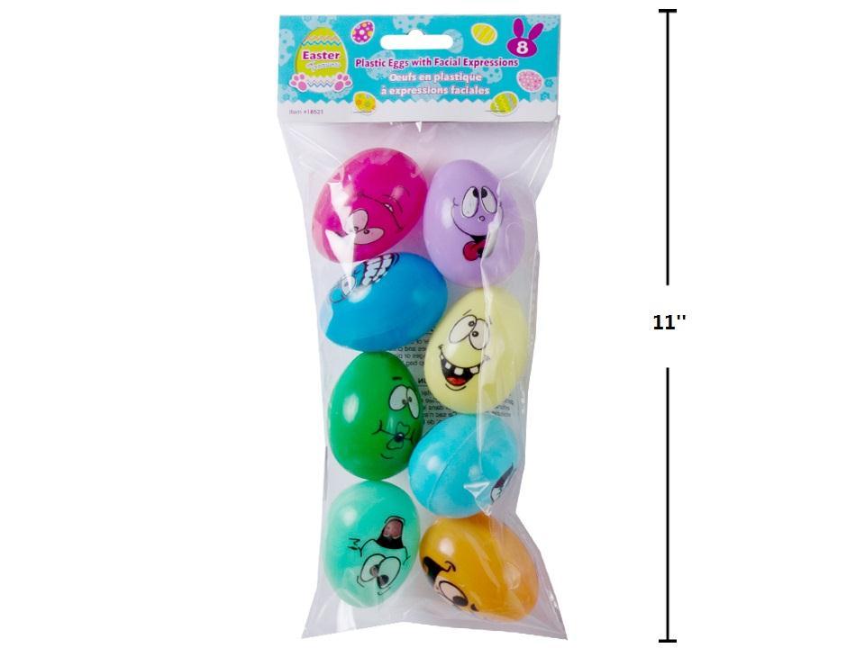 EASTER EGGS wFACE 8pk