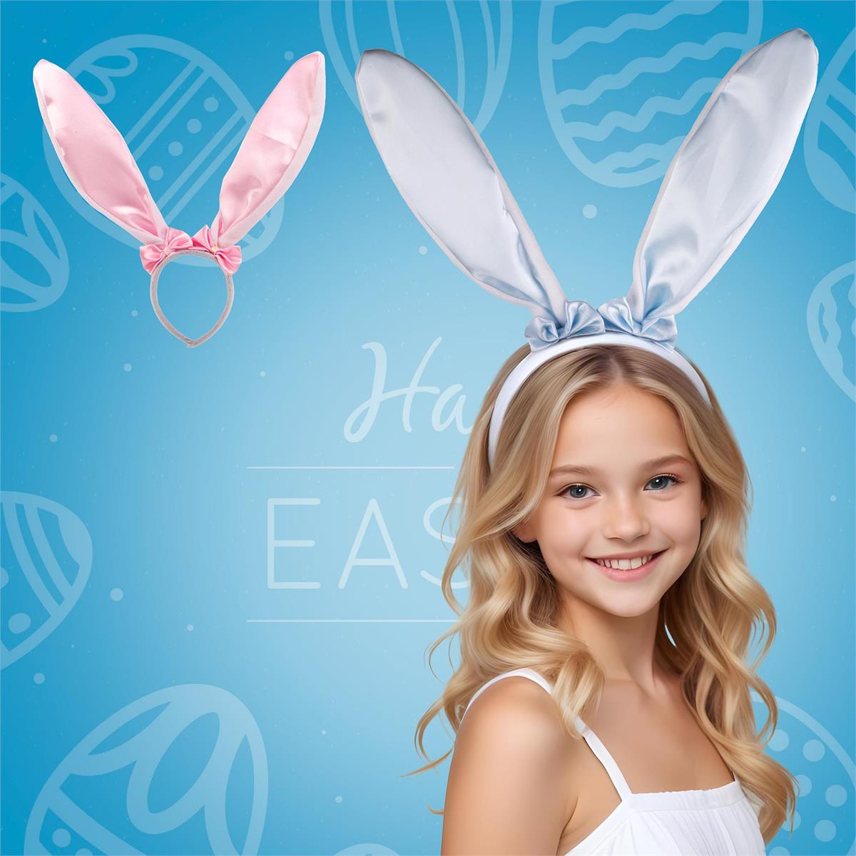 BUNNY LONG EARS HEADBAND 16in