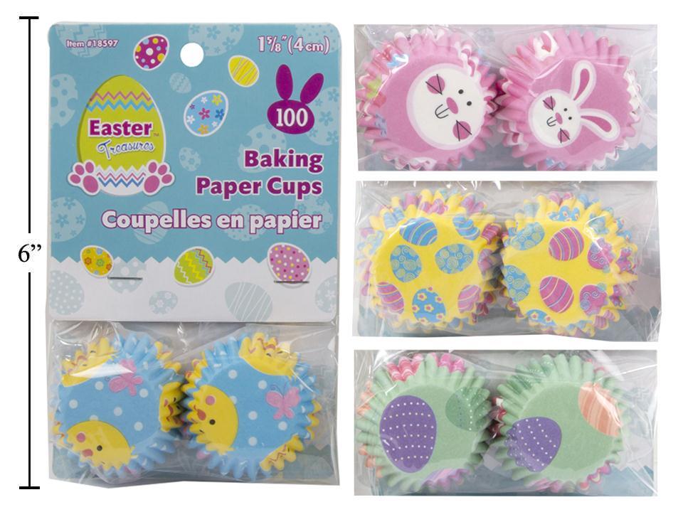 EASTER MINI BAKING CUPS 100PK
