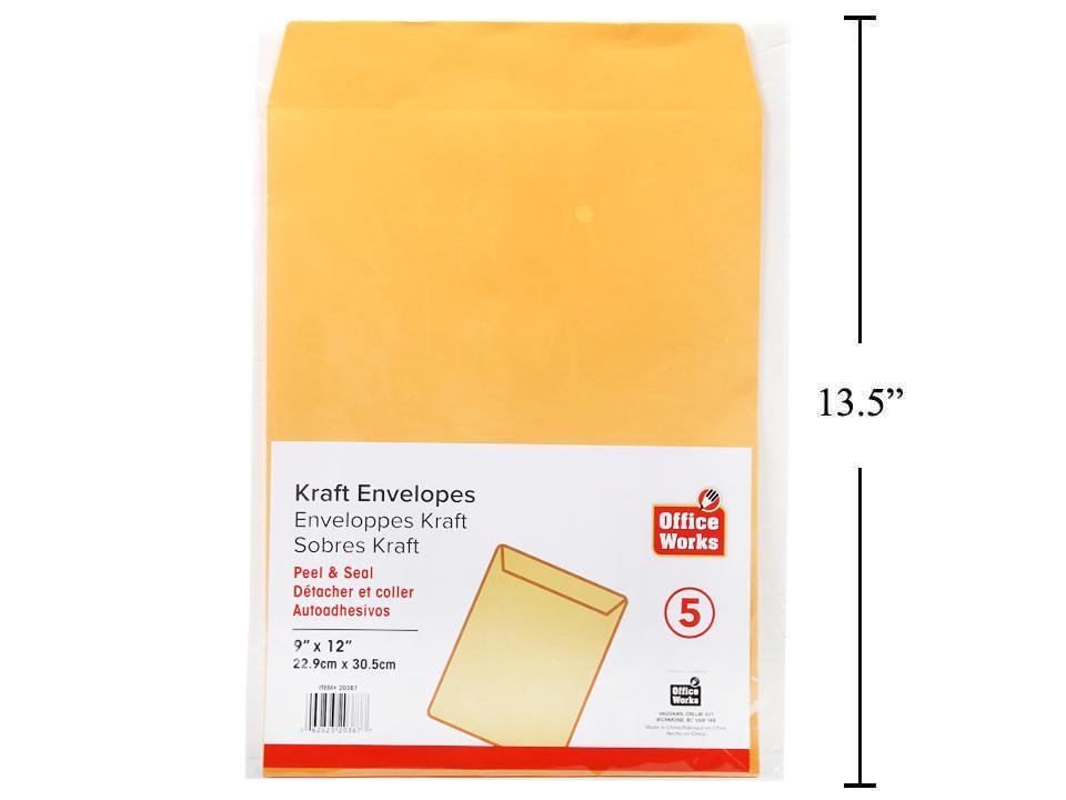 KRAFT ENVELOPES PEEL and SEAL