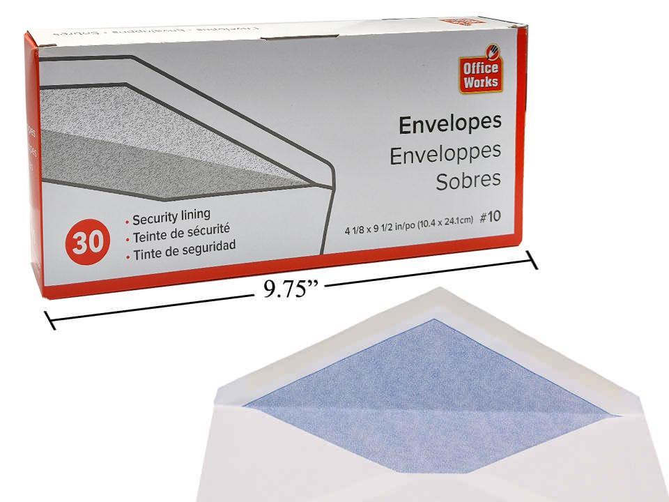 SECURITY ENVELOPE WH No10