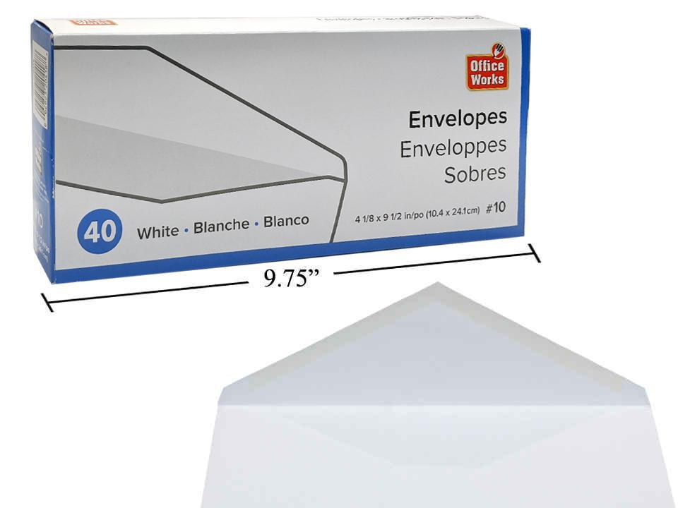 ENVELOPE WHITE No10 40pk