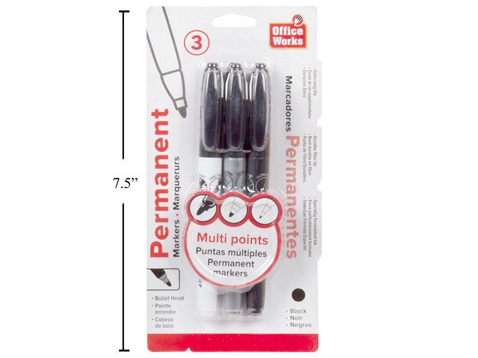 PERMANENT MARKERS 3PK