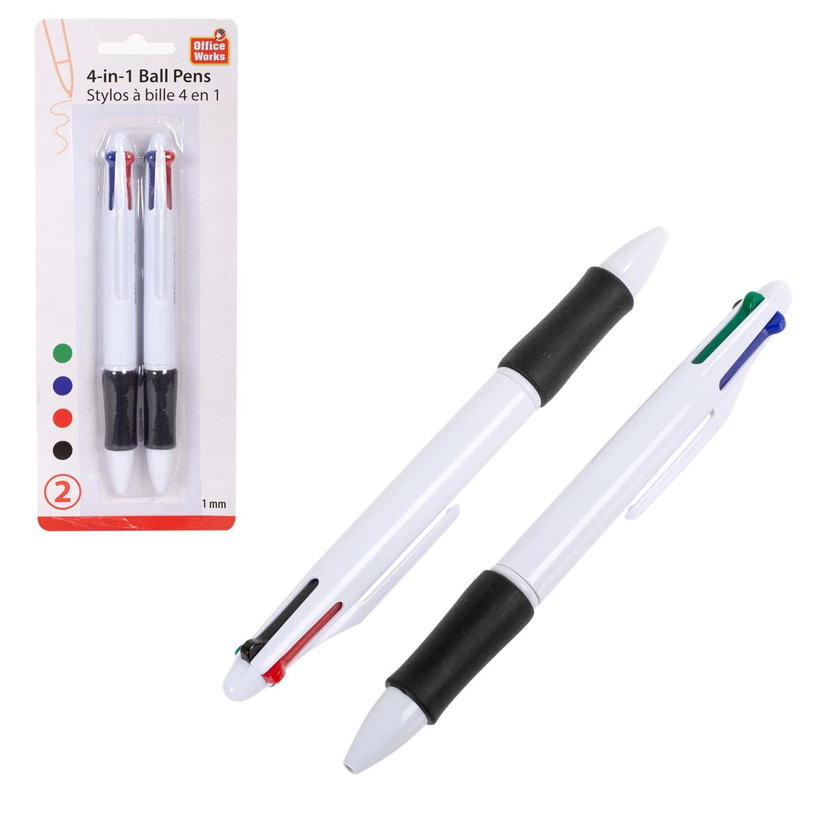 BALL PEN 4 COLOR 2pk