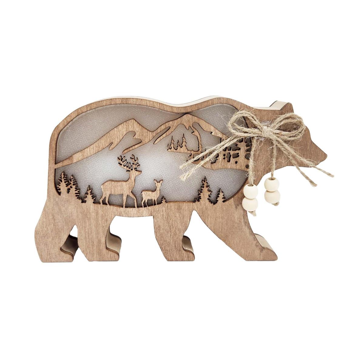 WOOD BEAR TABLE DECO wSCENE