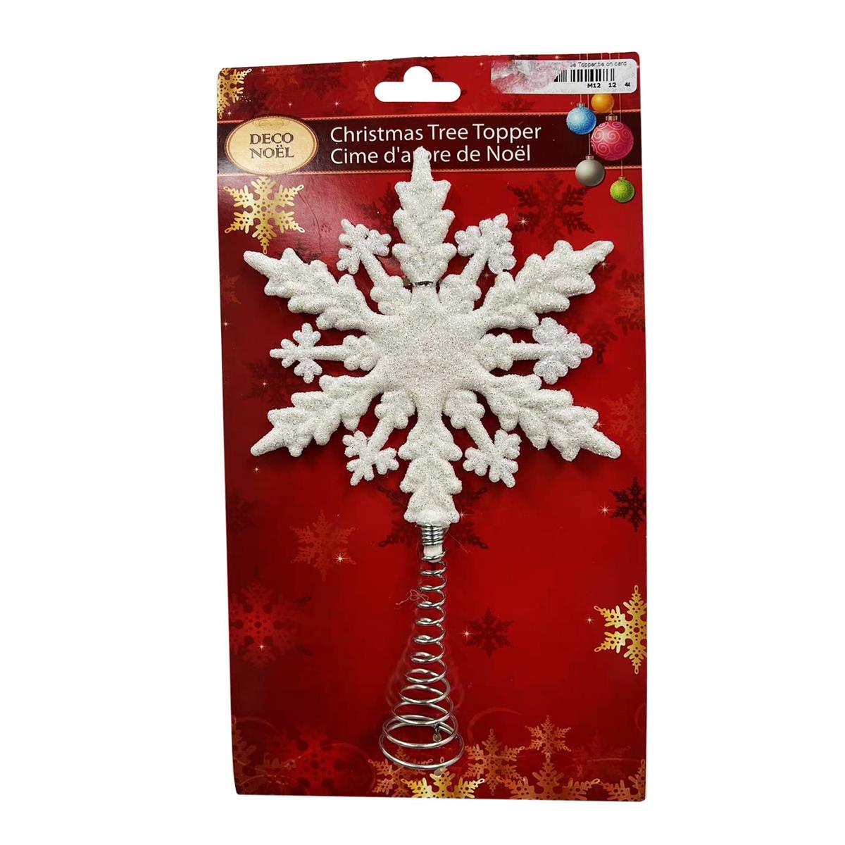 TREE TOPPER GLITTER SNOWFLAKE