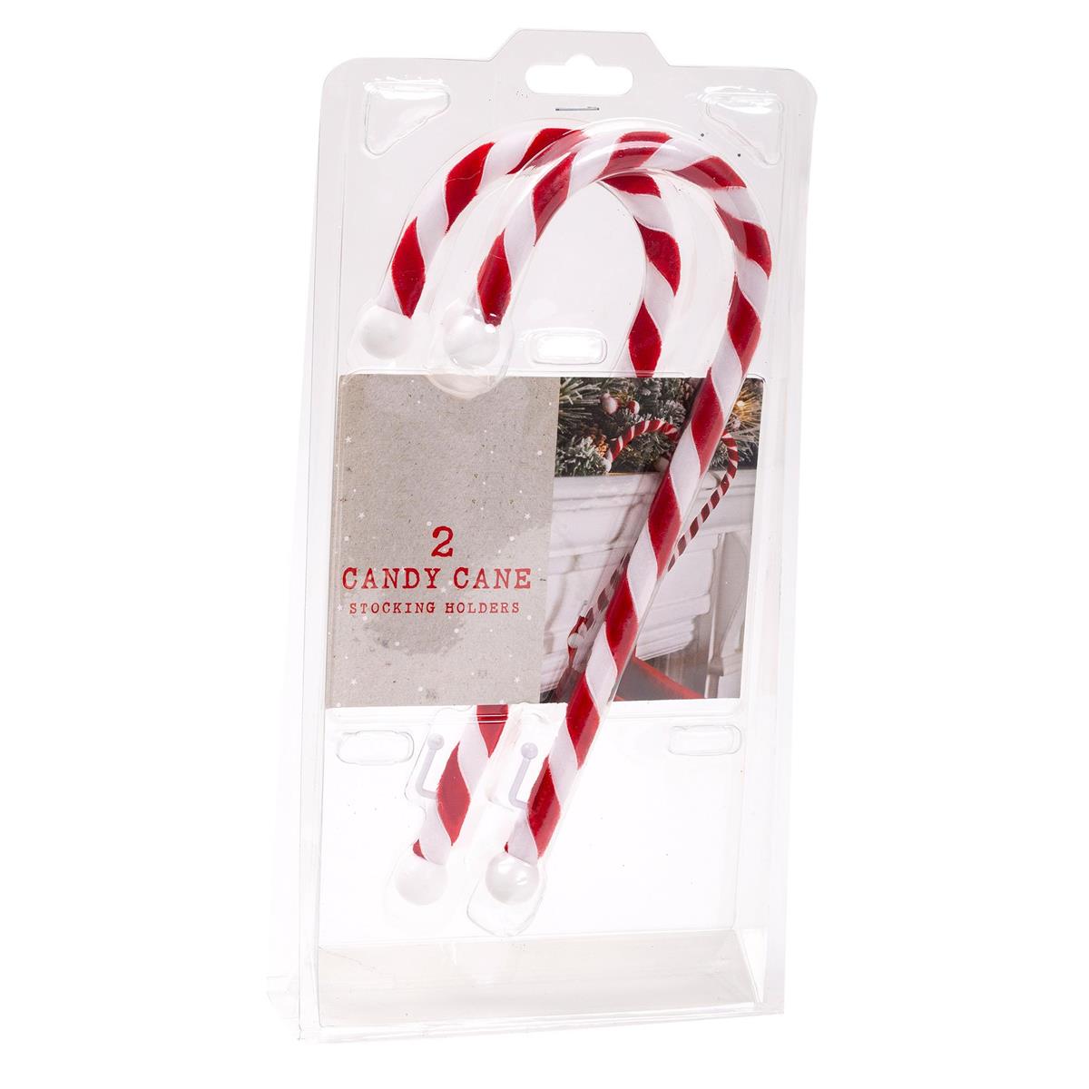 CANDY CANE STOCKING HOLDER 2pk