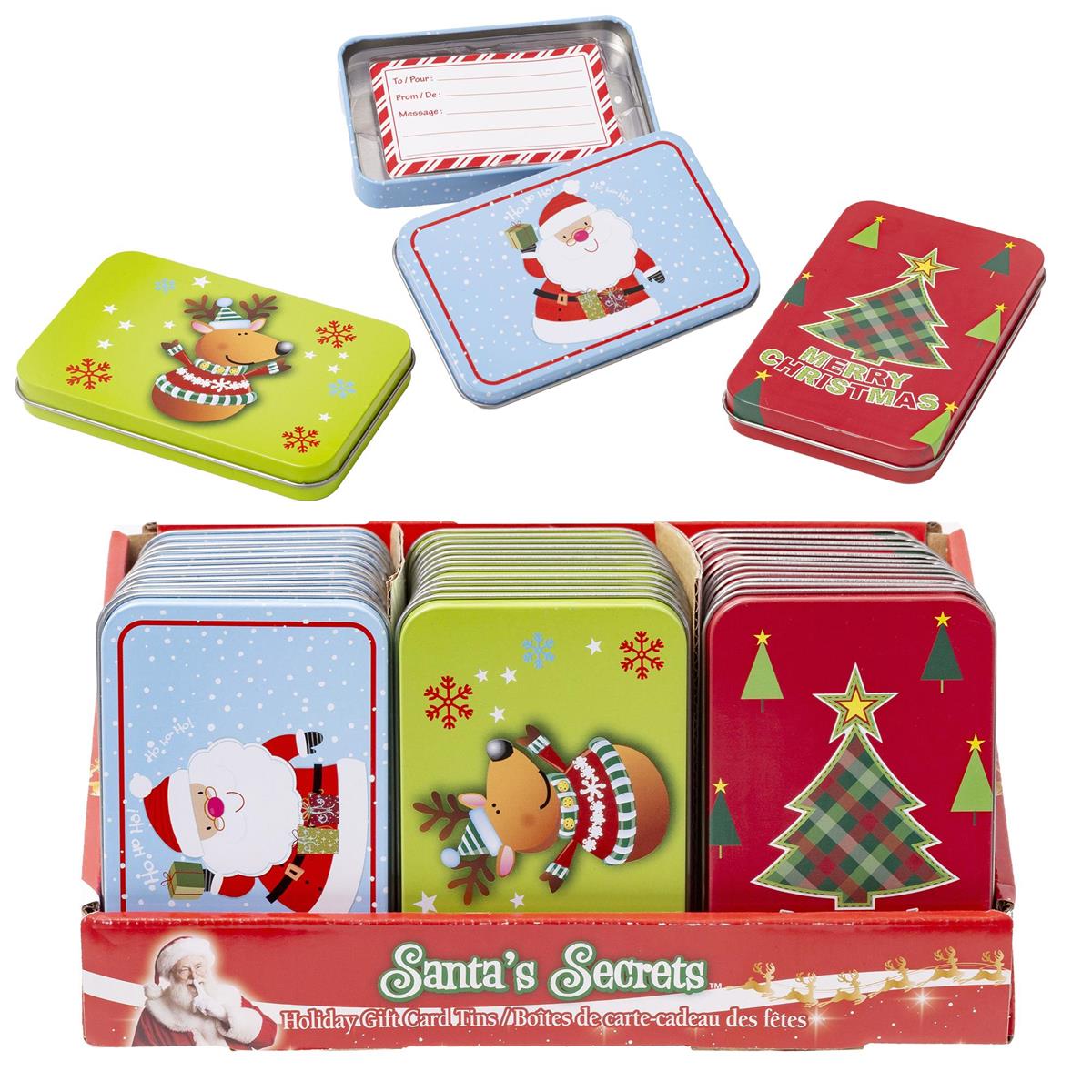 XMAS TIN GIFT CARD HOLDER