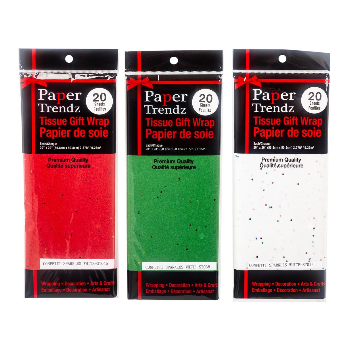 CONFETTI TISSUE 20pk
