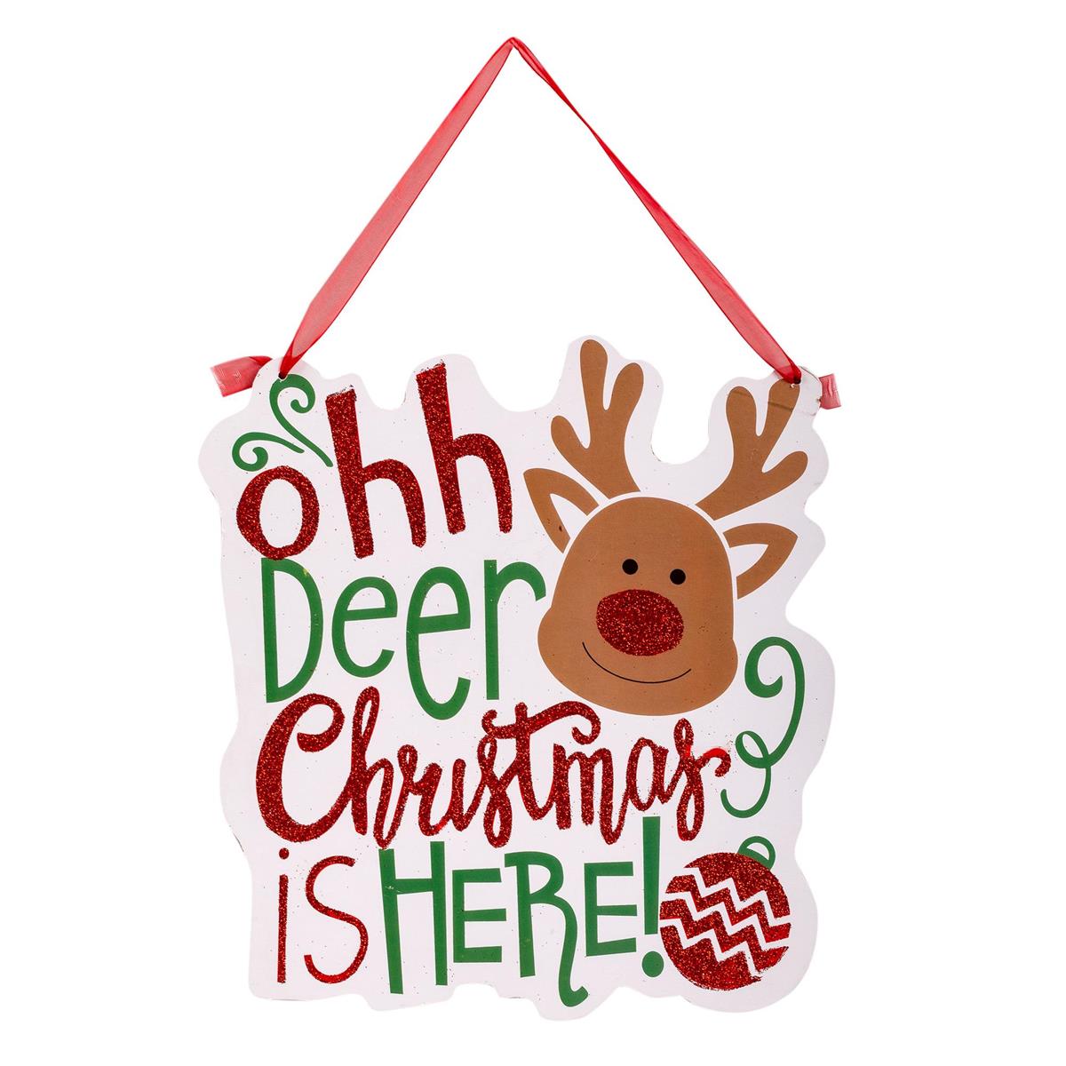 XMAS PLAQUE wREINDEER
