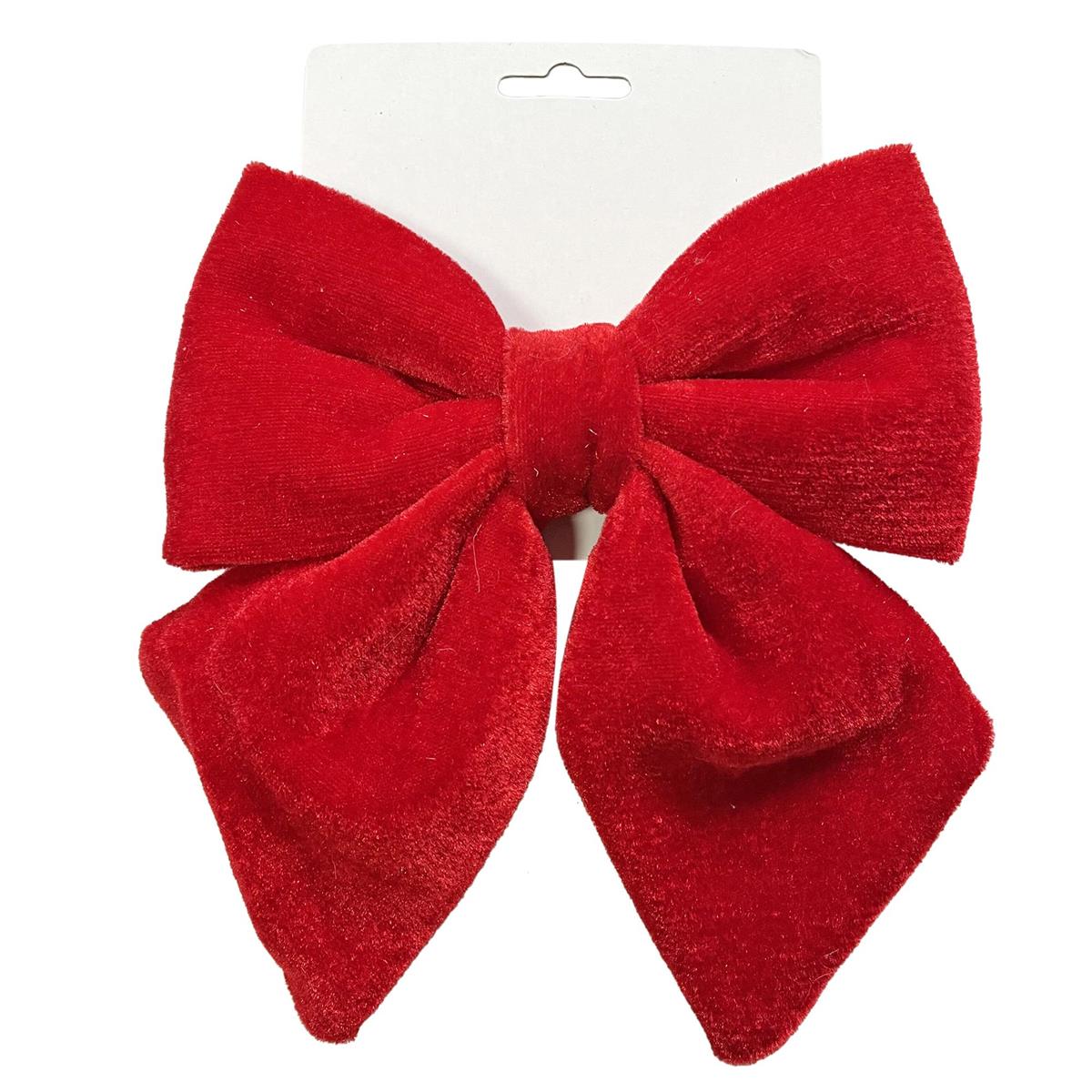 BOW RED VELVET 6.5x7in