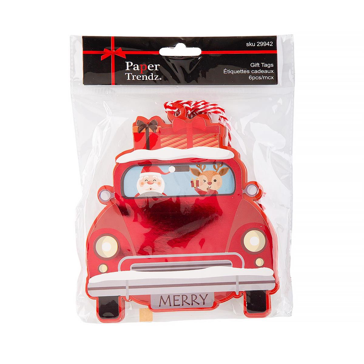 XMAS GIFT TAGS OVERSIZED 6pk