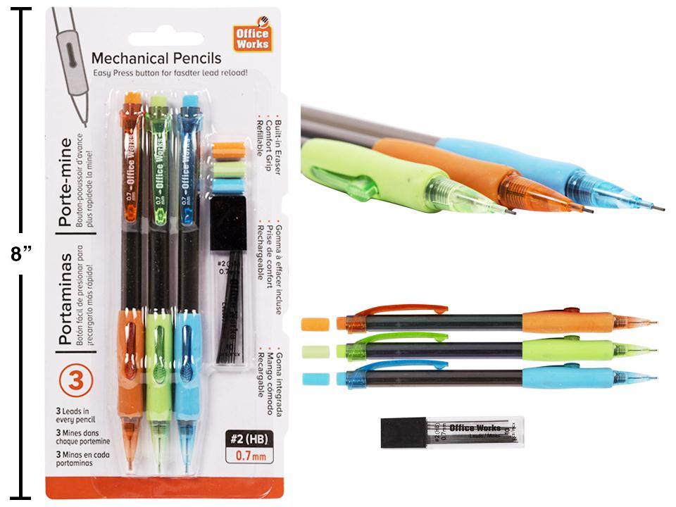 MECHANICAL PENCILS 3PK
