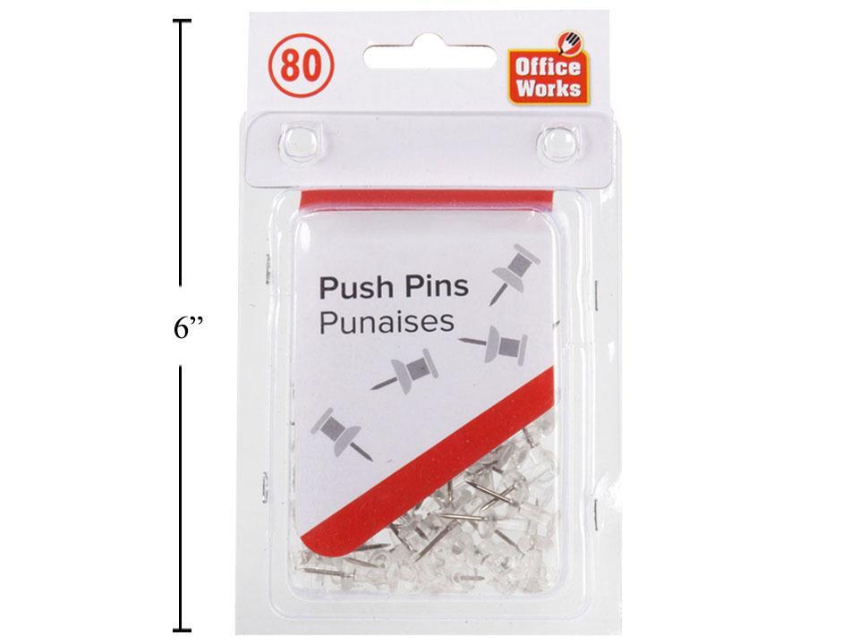 PUSH PINS IN CASE 80PK