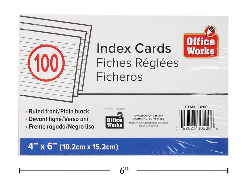 RULED INDEX CARDS 100PK
