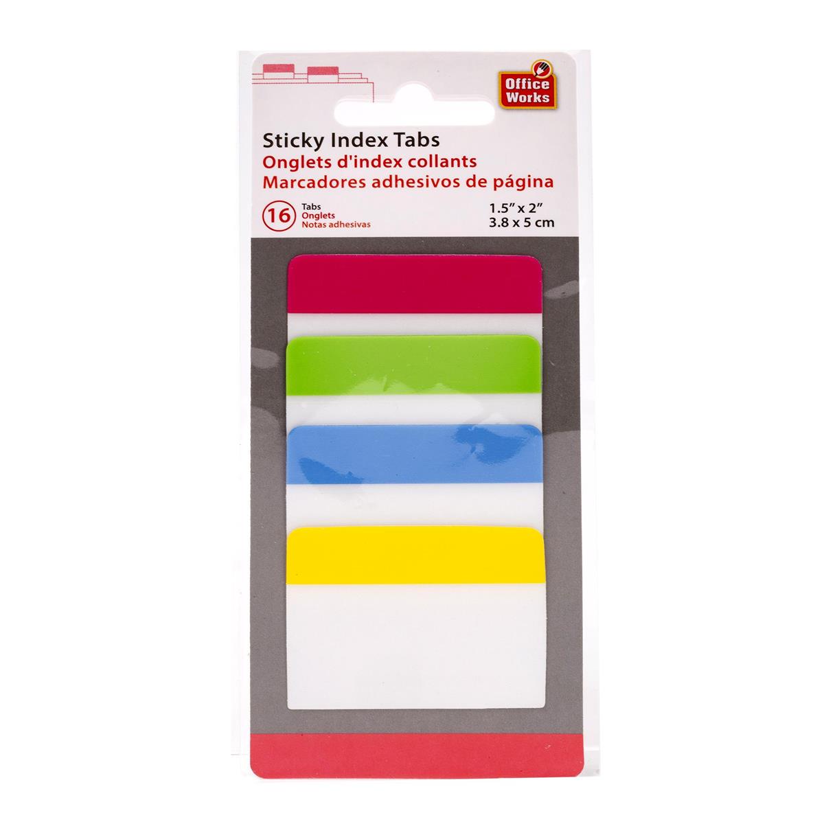 STICKY INDEX TABS 16pk