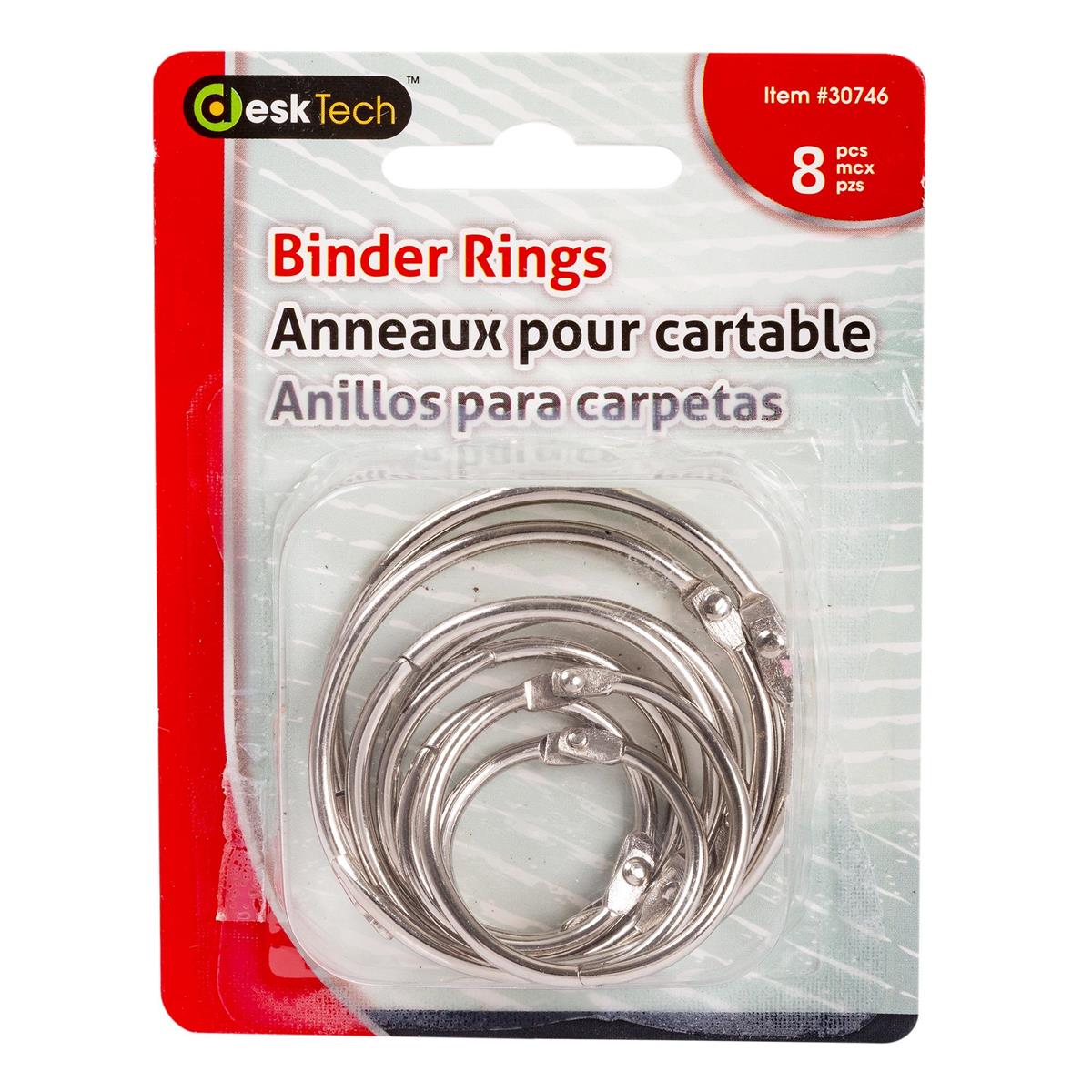 BINDER RINGS 8PK