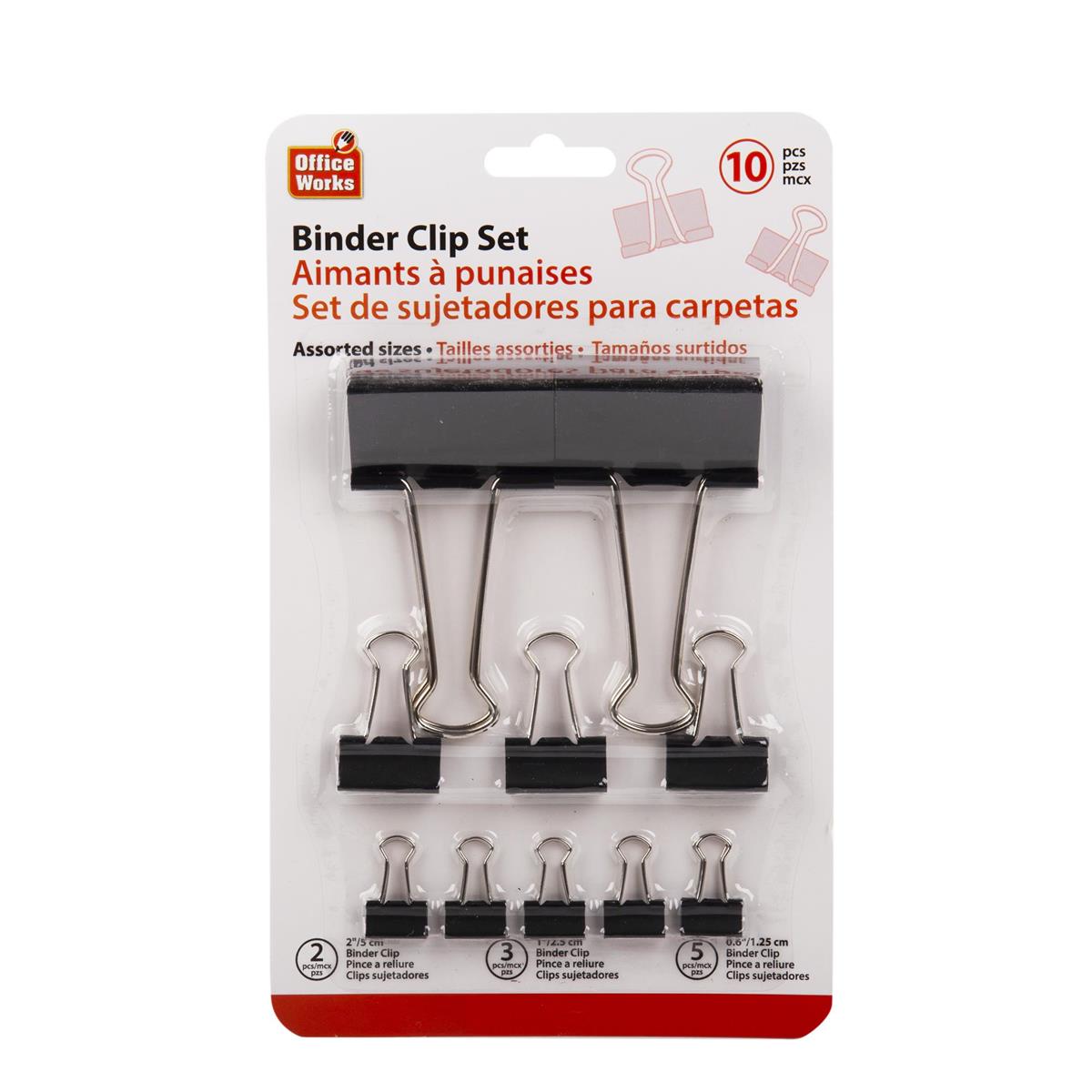 BINDER CLIP SET 10pc