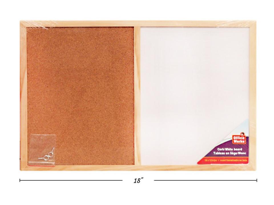 CORK WHITE BOARD 18x12in