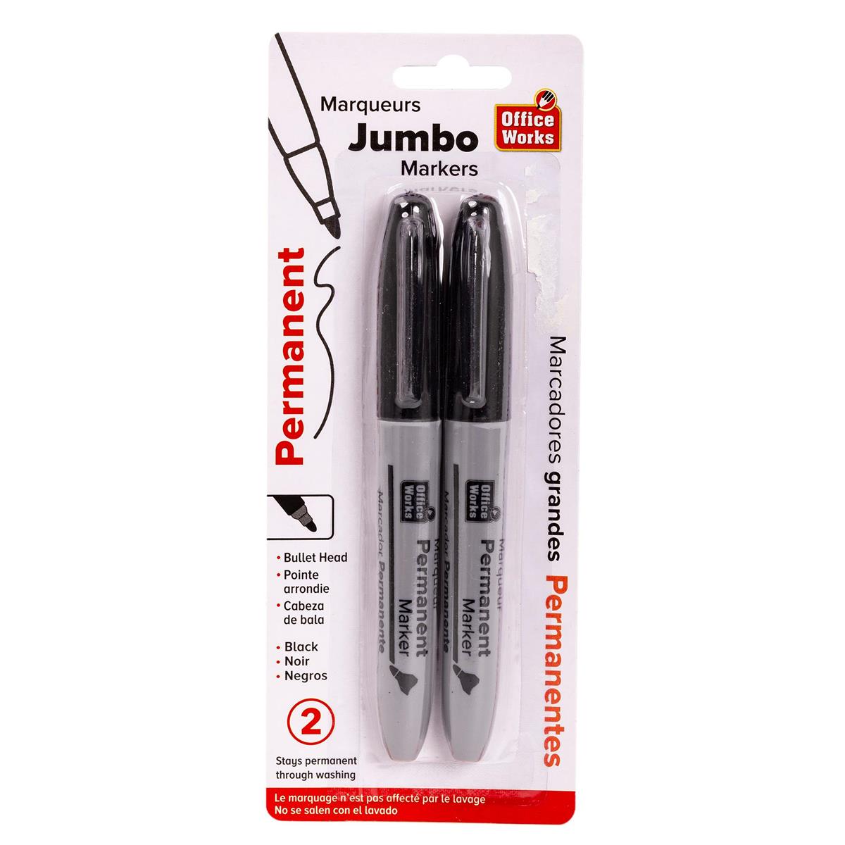 JUMBO PERMANENT MARKER BLK