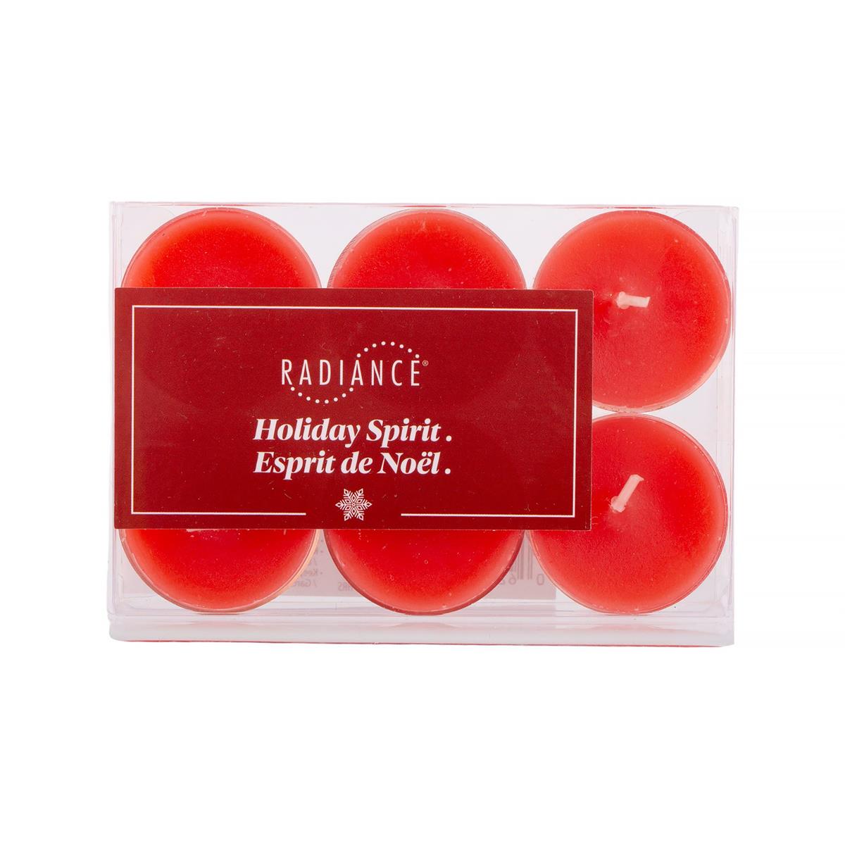 TEALIGHTS HOLIDAY SPIRIT 6pk