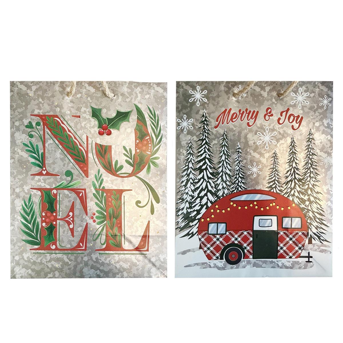 XMAS GIFT BAG GALV LOOK MED