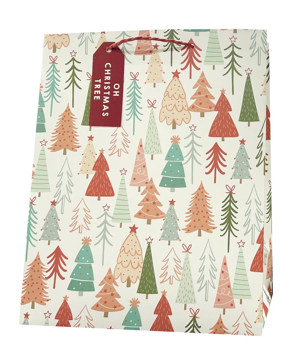 XMAS GIFT BAG wTREES MED