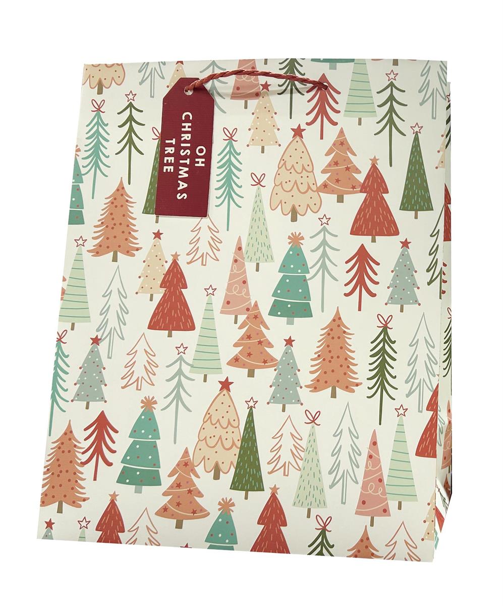 XMAS GIFT BAG wTREES LG