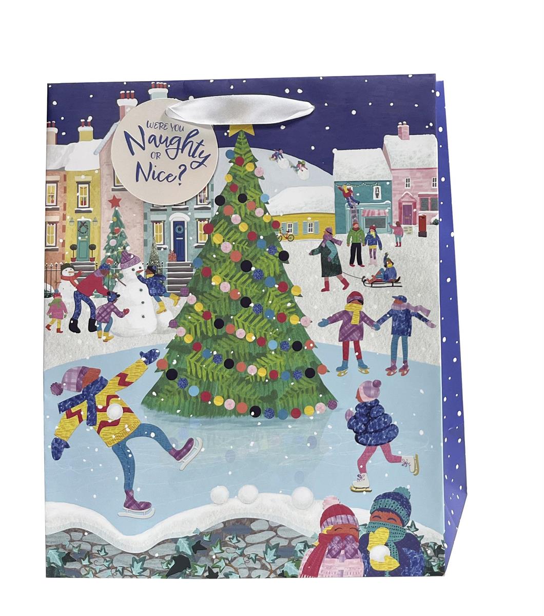 XMAS GIFT BAG MATTE LG