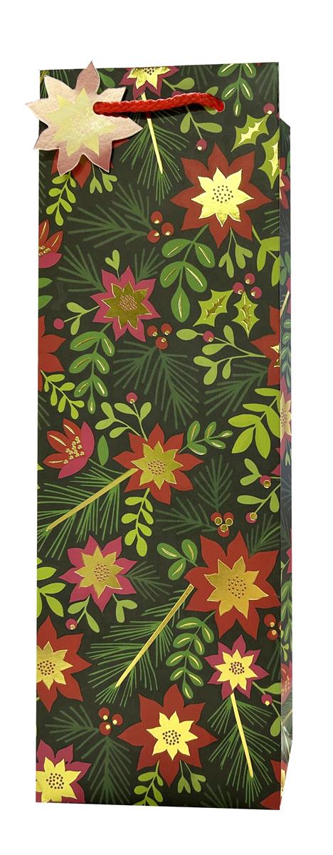 XMAS PRINT DLX BOTTLE BAG
