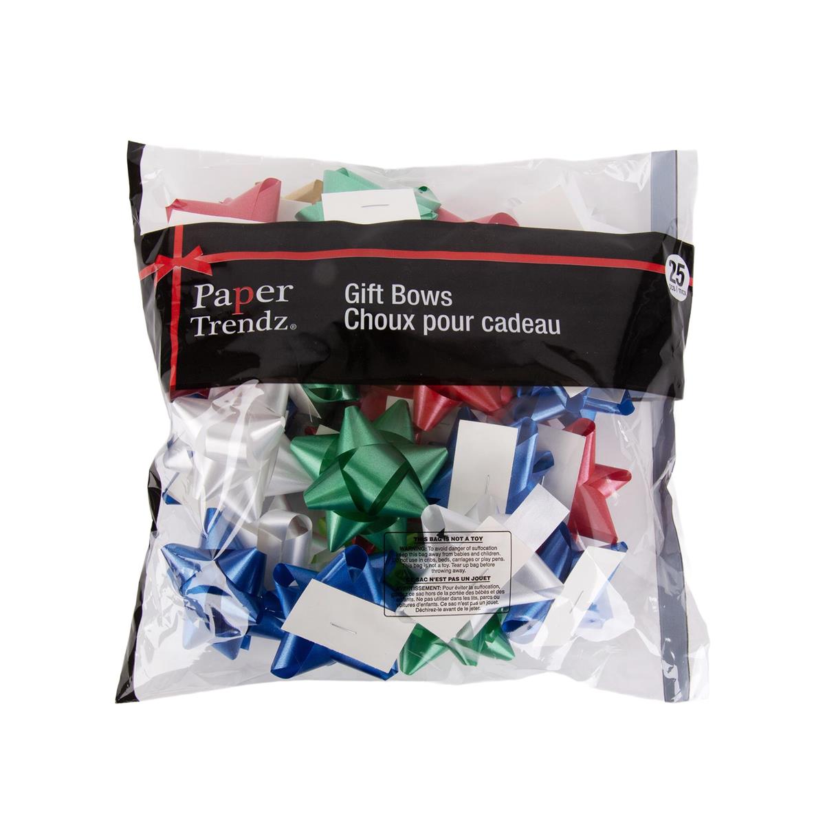 XMAS STAR BOWS 3in