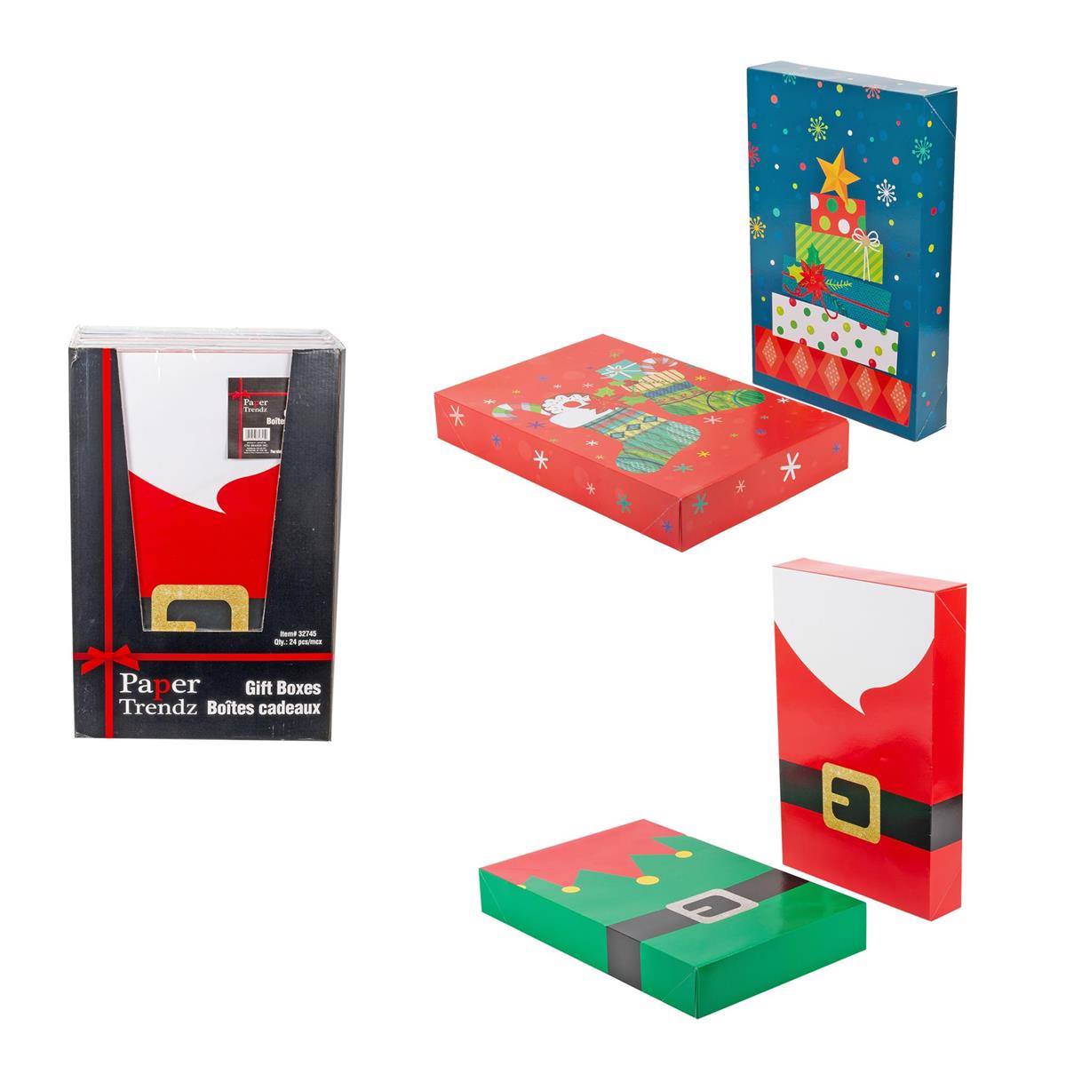 XMAS FOLDABLE GIFT BOXES LG