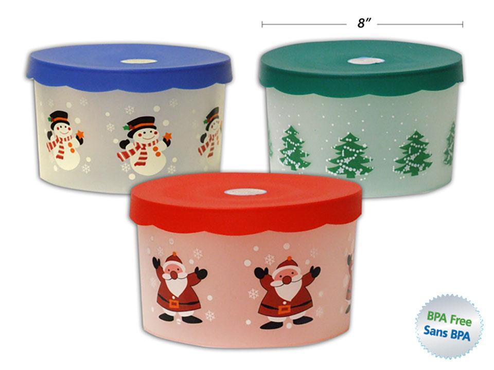 XMAS FROSTED COOKIE CONTAINER