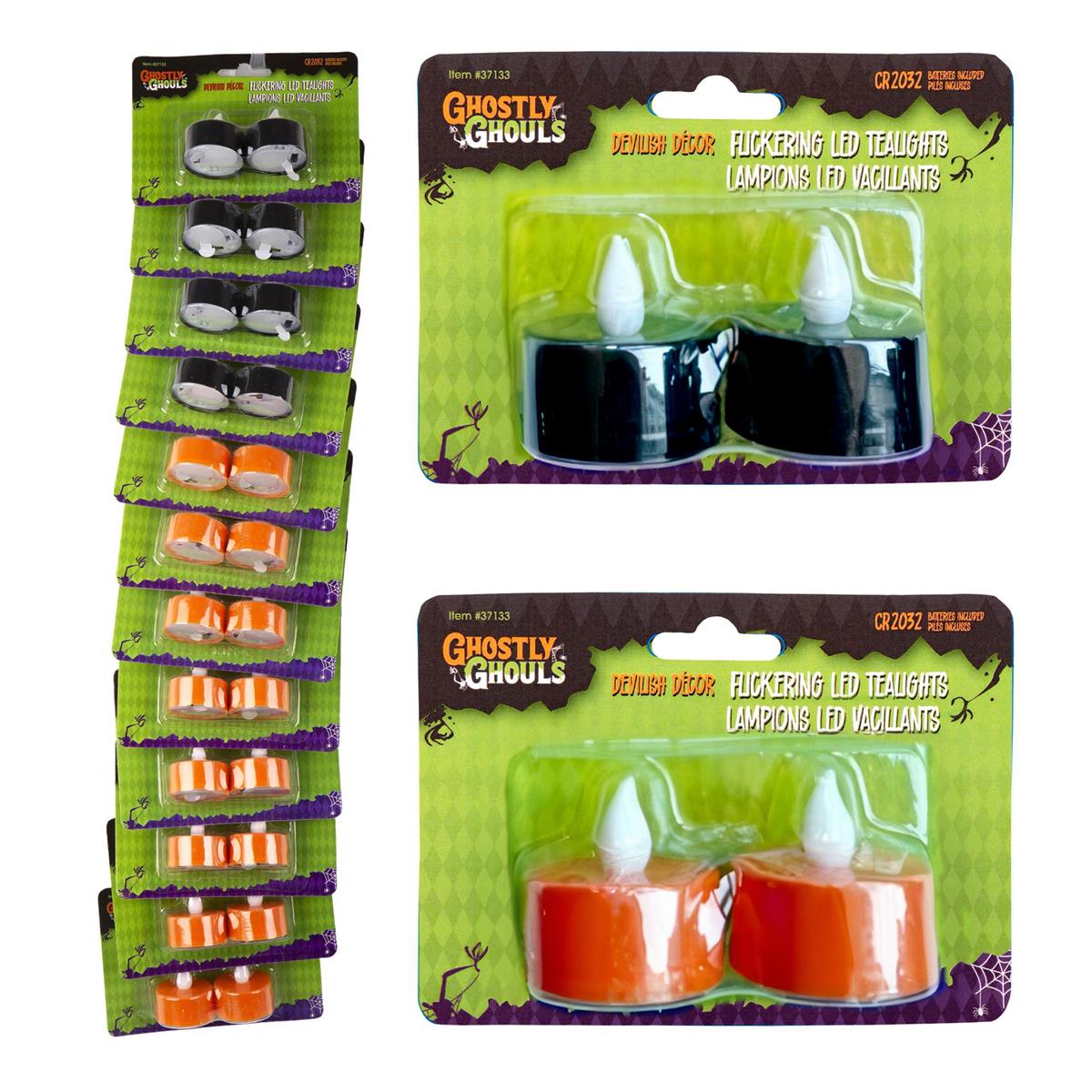 FLICKERING LED TEA LIGHTS 2pk