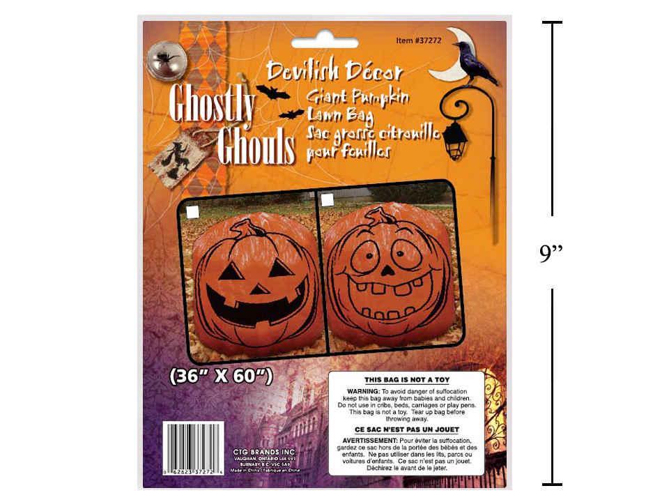 GIANT PUMPKIN LAWN BAG 36x60in