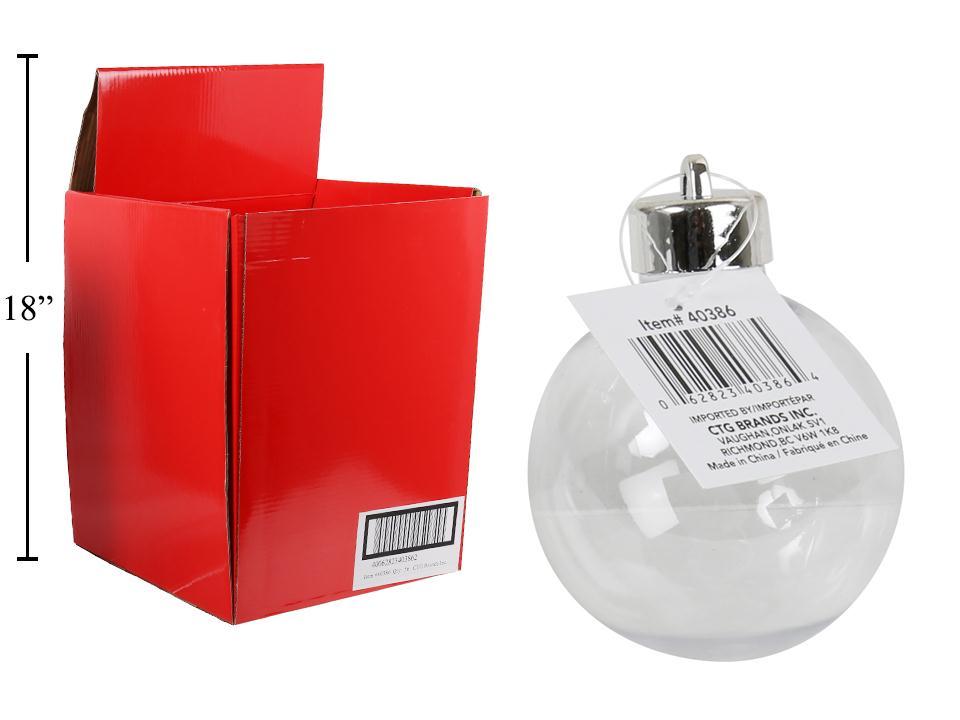 ORNAMENT XMAS DIY CLEAR 60MM